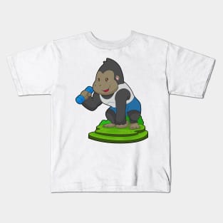 Gorilla Bodybuilding Dumbbell Kids T-Shirt